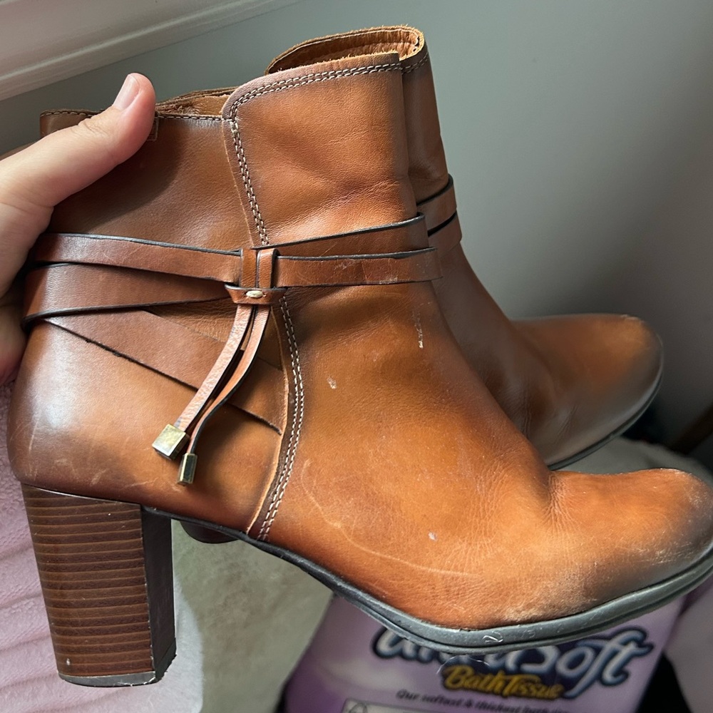 Pikolino Brown Leather (real) heeled booties